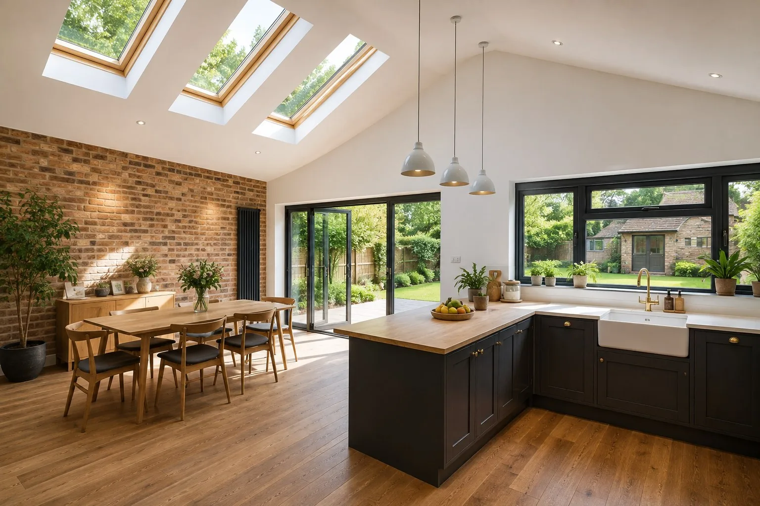Completed light-filled kitchen extension