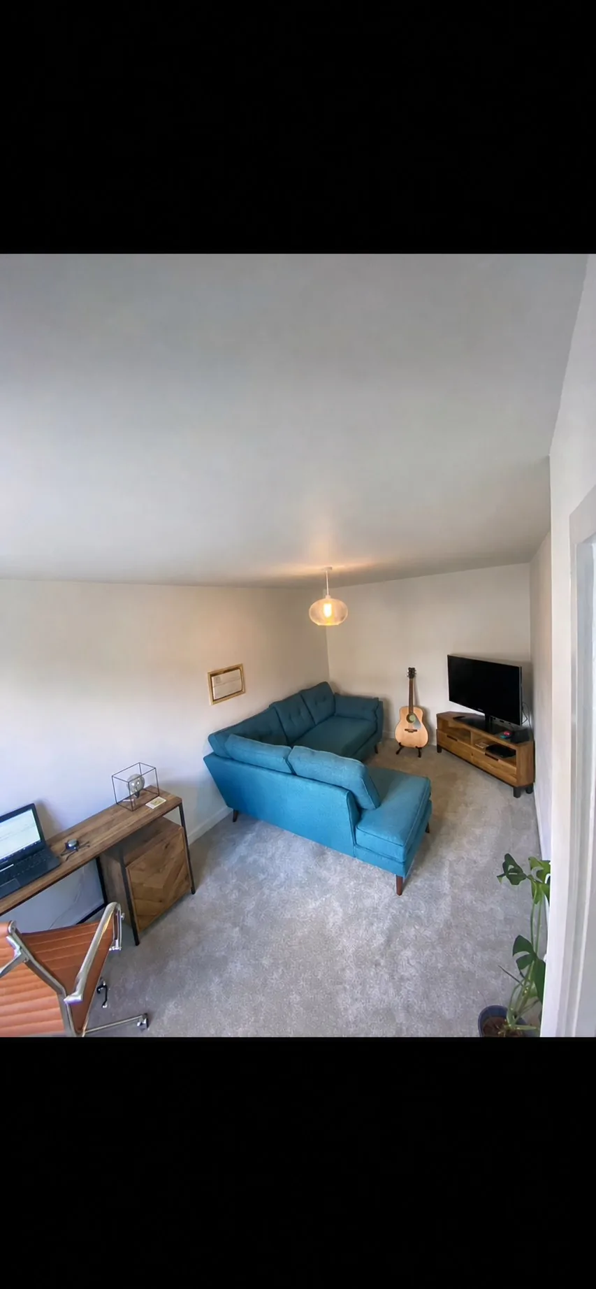 Finished living space created through a garage conversion